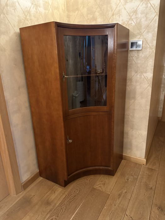 Narożna Witryna w stylu Vinatge z drewna