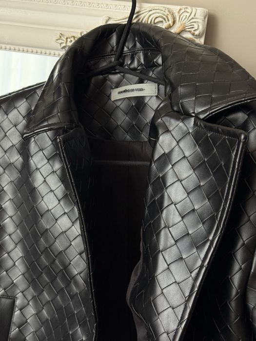 Шкіряний укорочений жакет