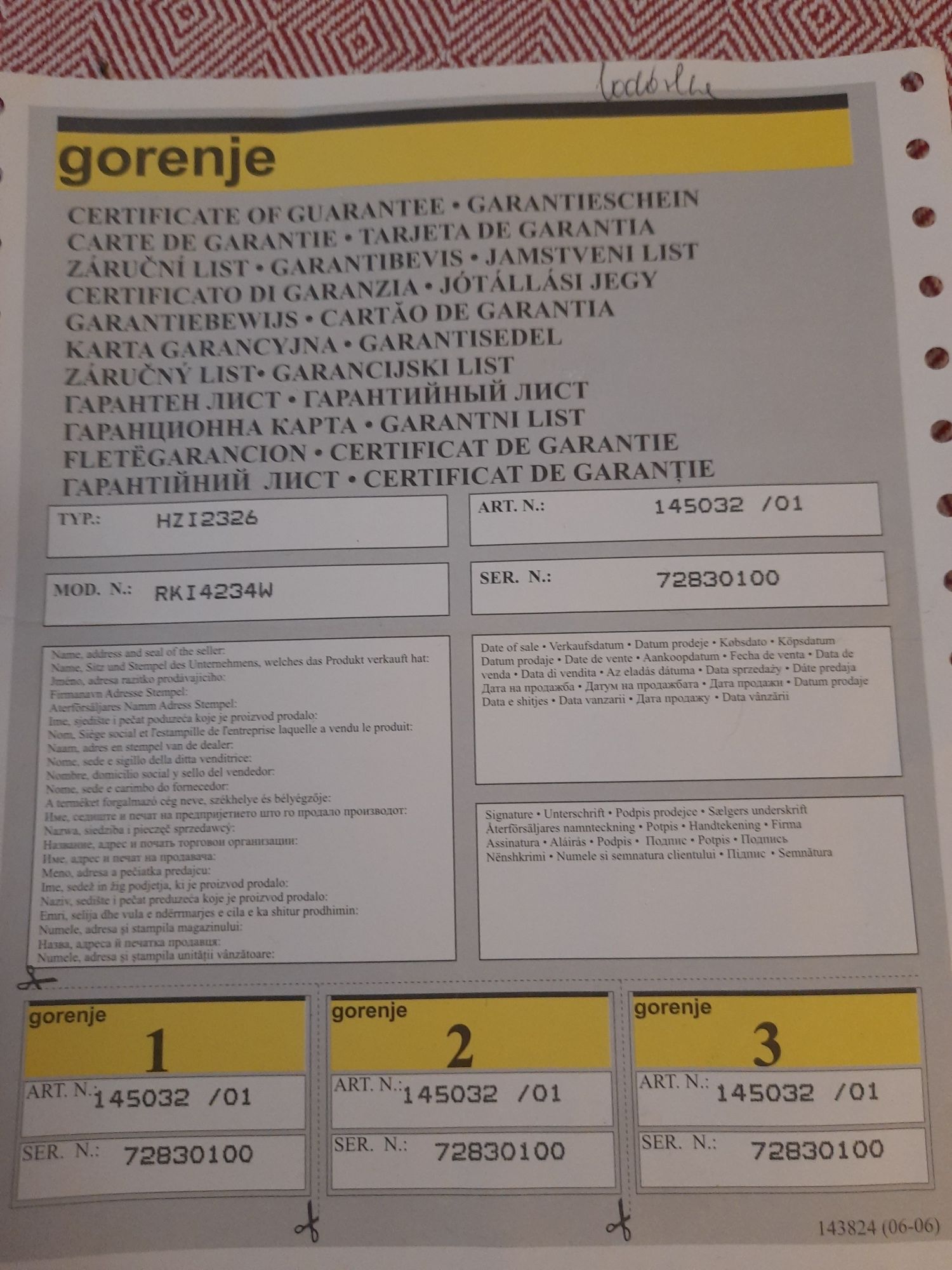 Lodowkaz zamrażalnikiem do zabudowy gorenje rki4234w