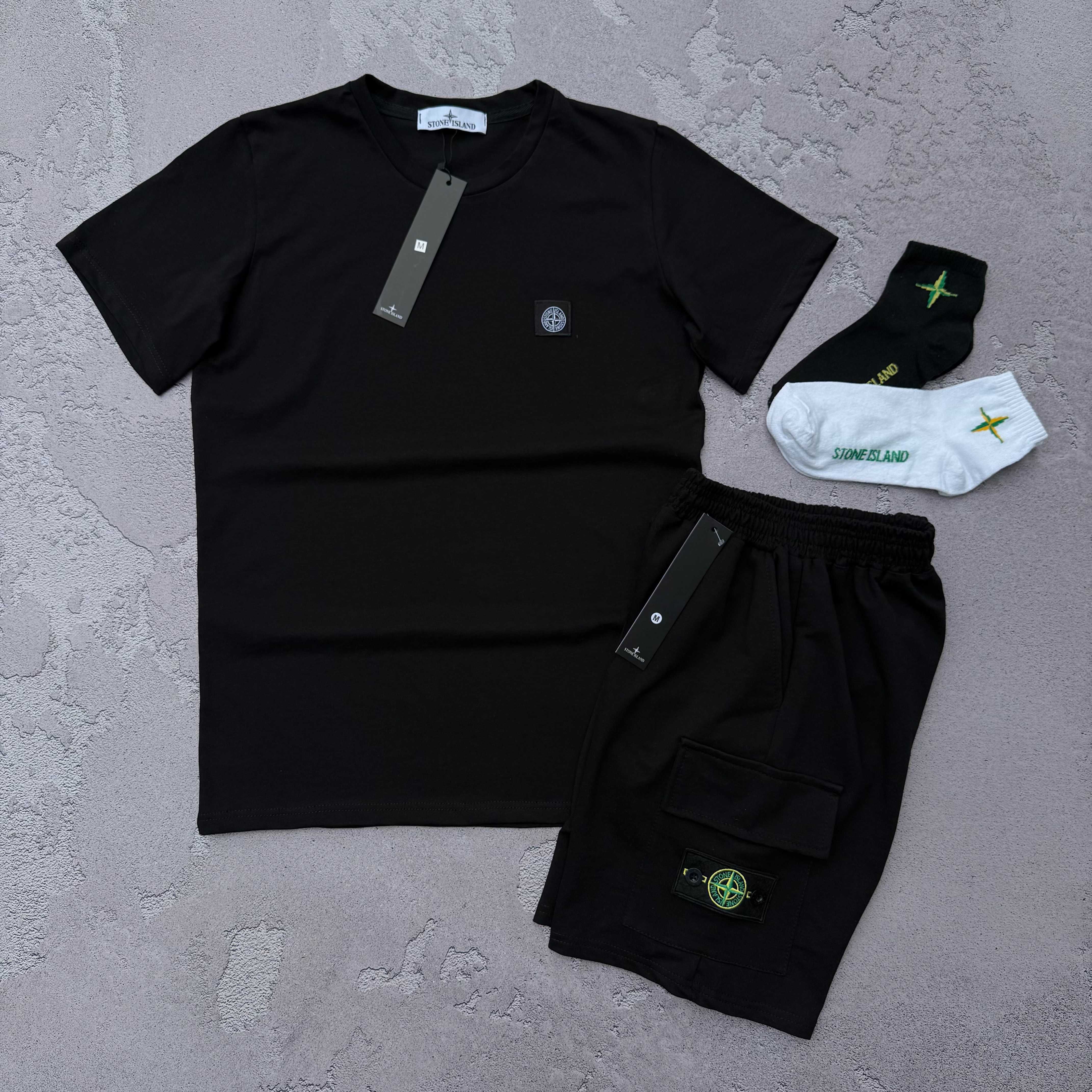 Футболка + шорти Stone Island | Унісекс | Літо 2025