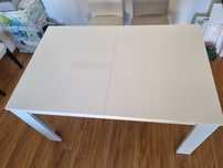 Mesa de jantar branca 140x0,9 extensível até 180x09