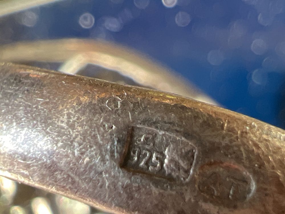 Pierscionek srebrny z lat 80/90