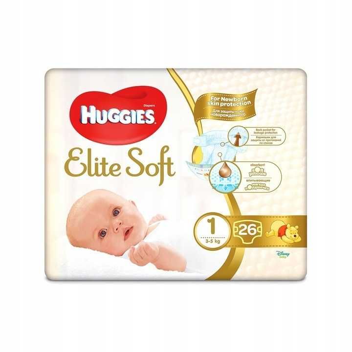Huggies Elite Soft Newborn 1 (3-5kg) 26 sztuk