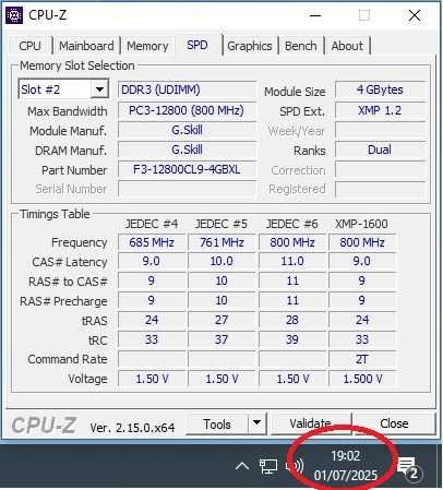 Memória RAM G.Skill Ripjaws X DDR3 8GB (2x4GB) 1600 MHz CL9