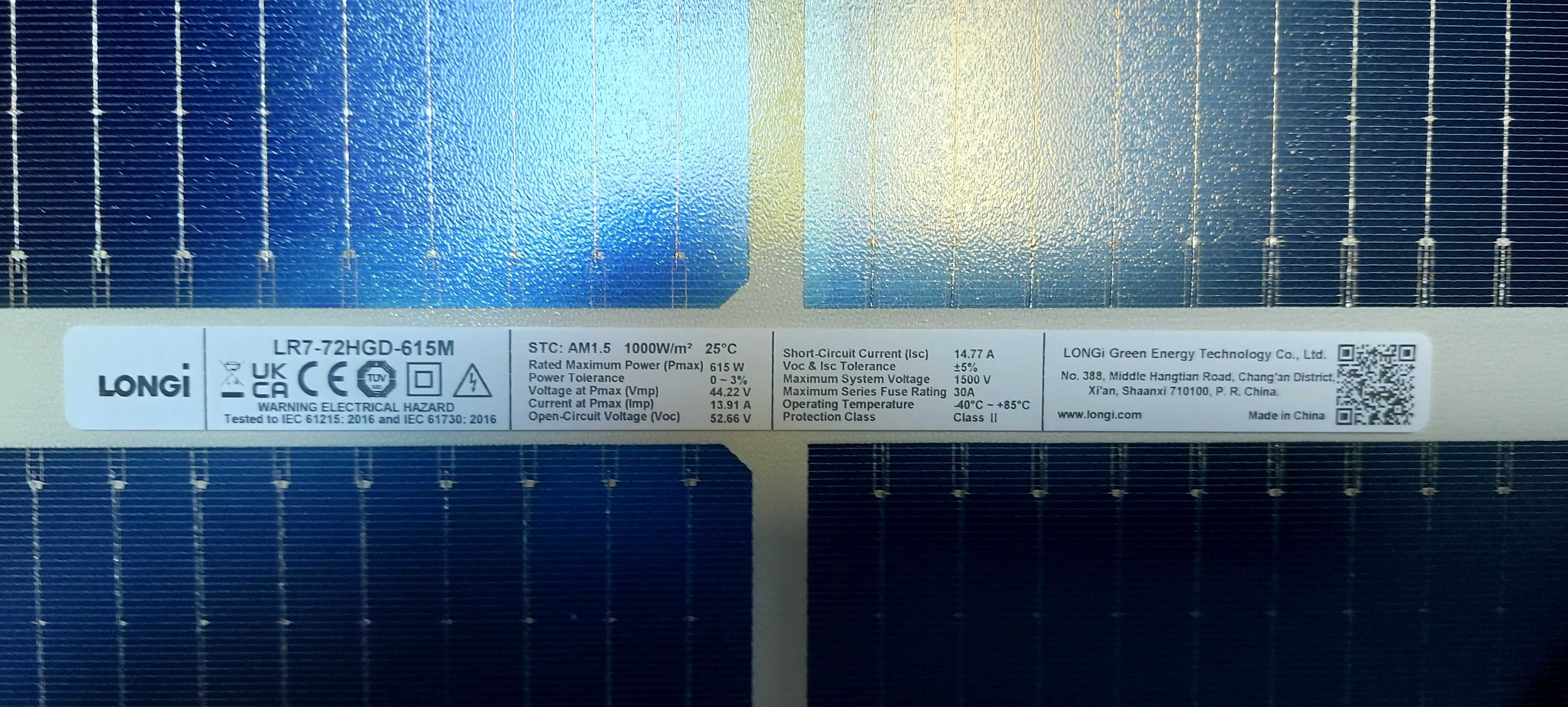 Сонячні панелі 620, та 615Вт двосторонні, кріплення до них.