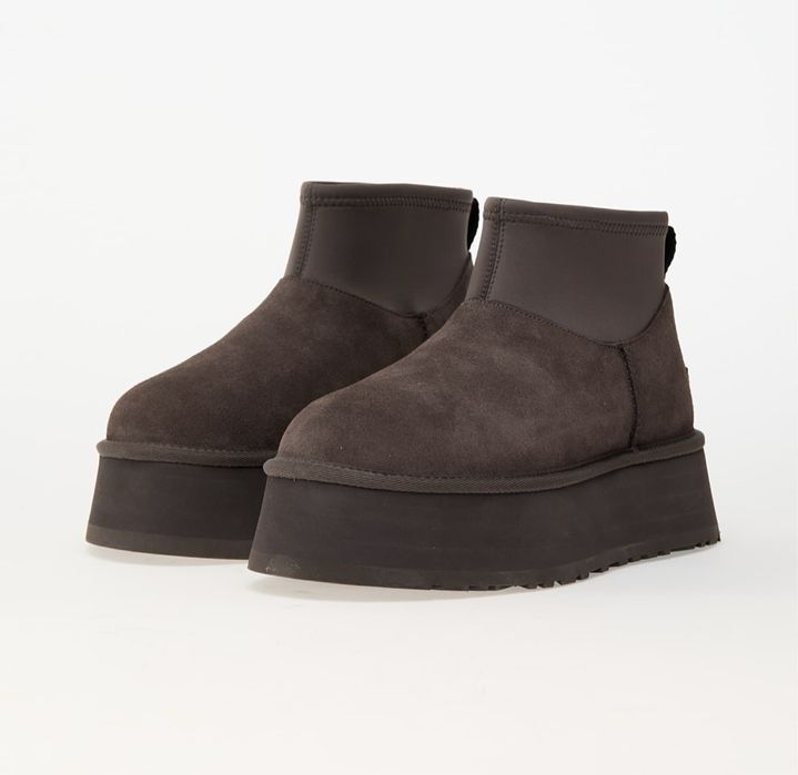 Ugg classic mini dipper thnd, уггі зимові сірий колір