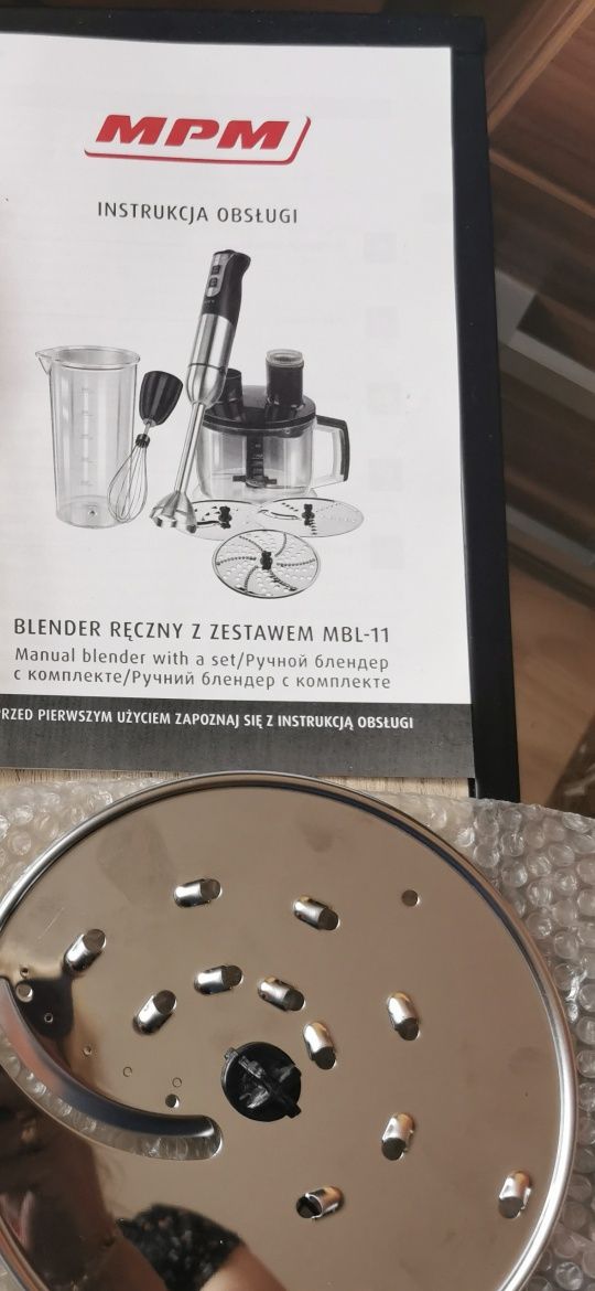 Nowe tarcze do blendera MPM MBL-11 do krojenia i przecierania warzyw