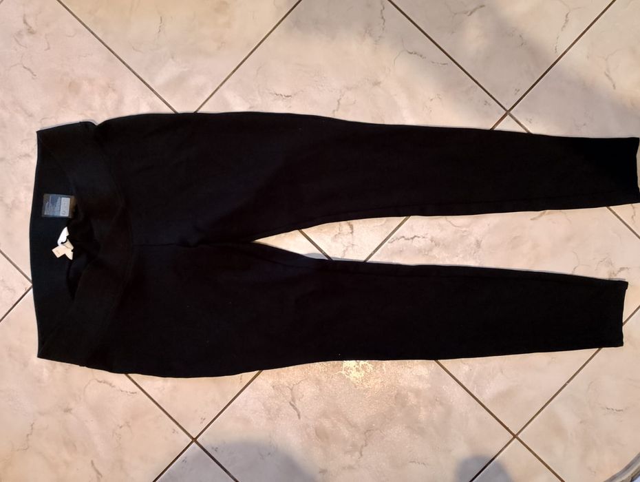 Czarne spodnie ciążowe bardzo wygodne rozmiar S H&M mama stan idealny