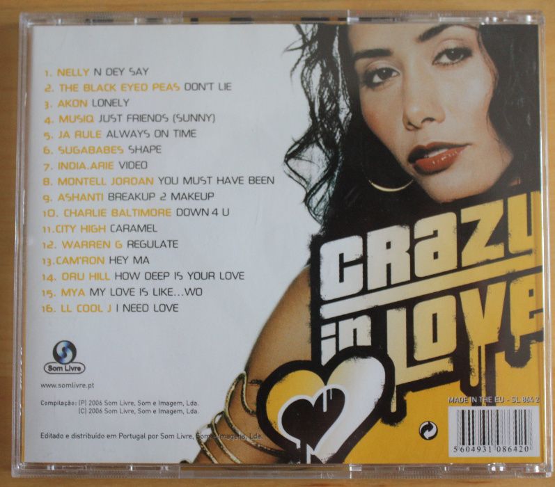 CD - Crazy In Love, com 16 temas, em excelente estado