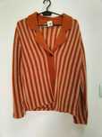 Pomarańczowy vintage sweter kardigan na guziki
