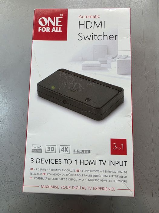 ONE FOR ALL – Comutador HDMI Automático 3x1 (4K / Full HD / 3D)