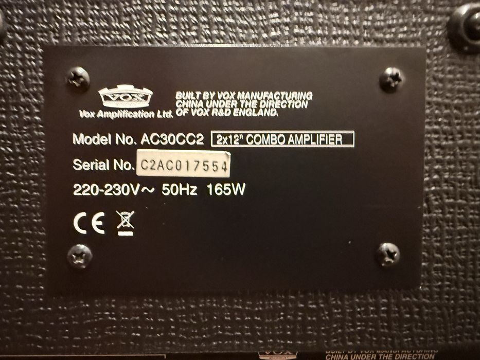 Amplificador VOX AC30 CC2