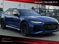 Audi RS6 salon Polska, wydech RS, B&O, hak, LaserLED, Audi Exclusive, czerń+