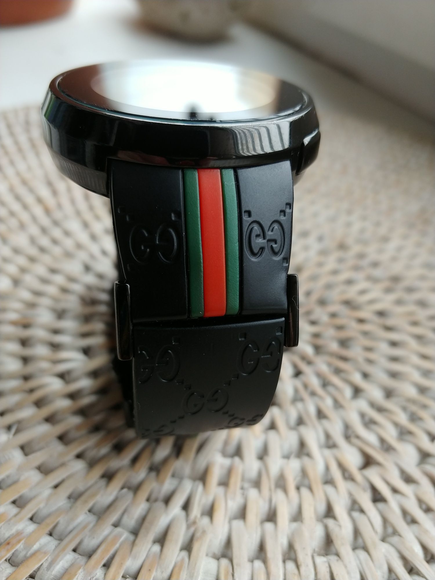 Чоловічий цифровий годинник Gucci I-Gucci Digital Black Rubber YA11420