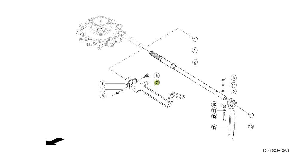 Zabezpieczenie sprężynowe ramienia Liner - 494351.0 - Claas