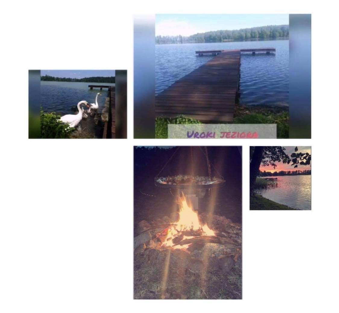 Domki z linią brzegową#jezioro# pomost#sprzęty wodne#sauna#jacuzzi
