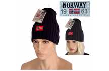 Czapka zimowa NORWAY 1963 norweska jak napapijri CZARNA OKAZJA