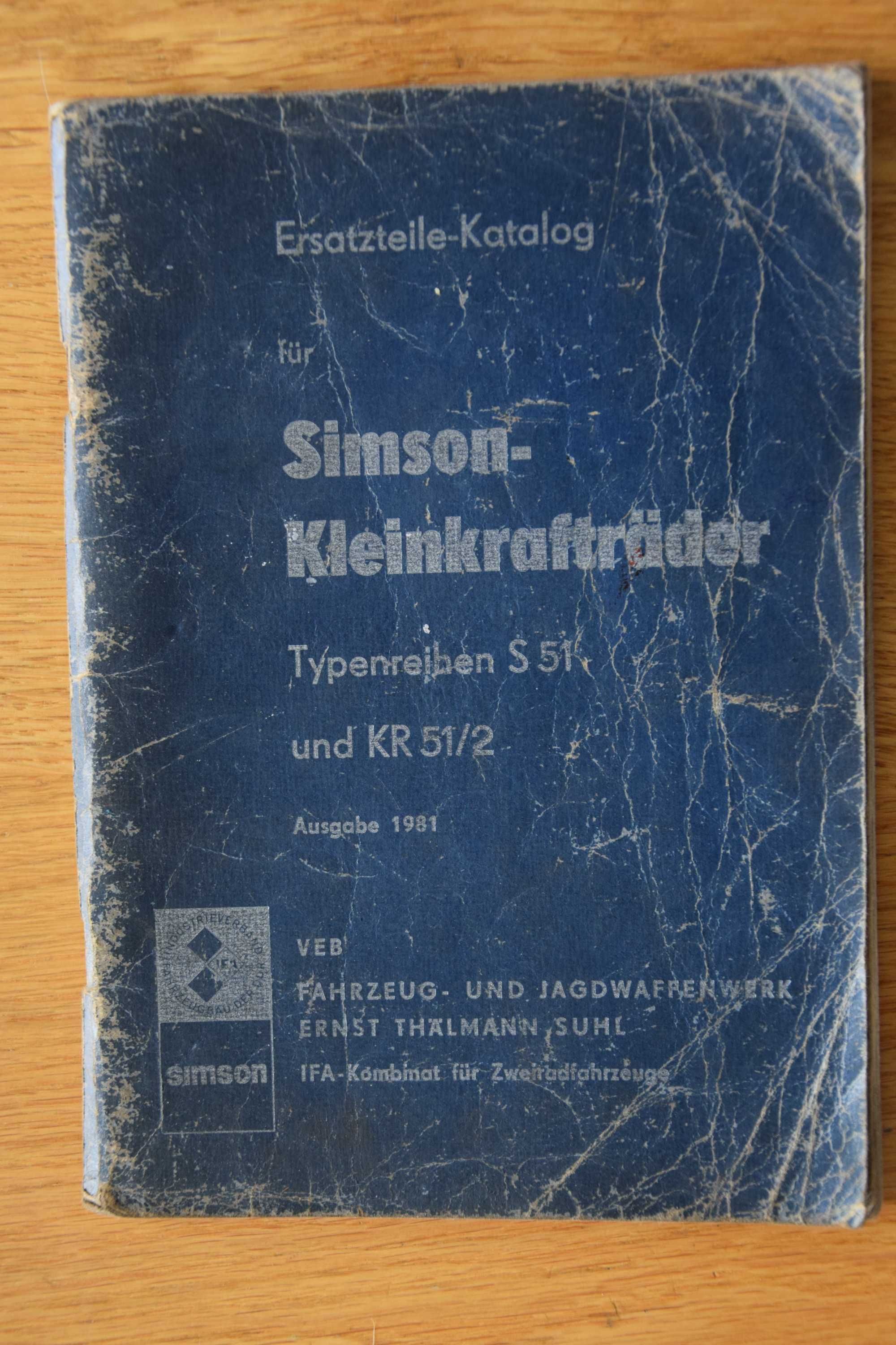 Katalog Instrukcja SIMSON S51 und KR51/2