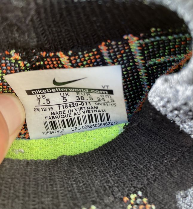 Nike free 3.0 Flyknit 2015 - tamanho 38,5