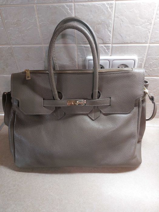 Сумочка шкіряна Vera Pelle, стиль Гермес, Фурла,