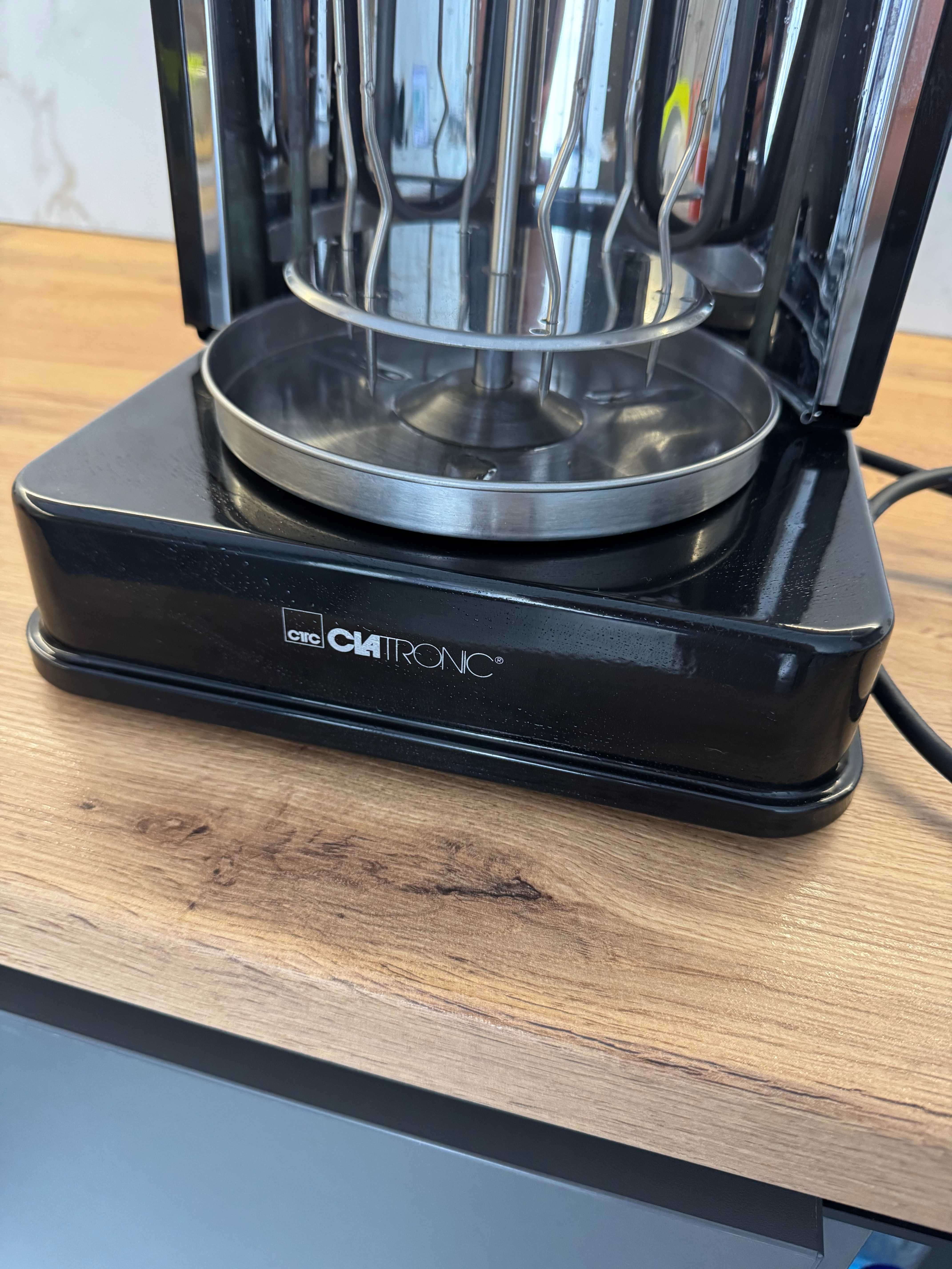 Електрошашличниця Clatronic 1400 Вт, 3 в 1 гриль + шашлик + шаурма