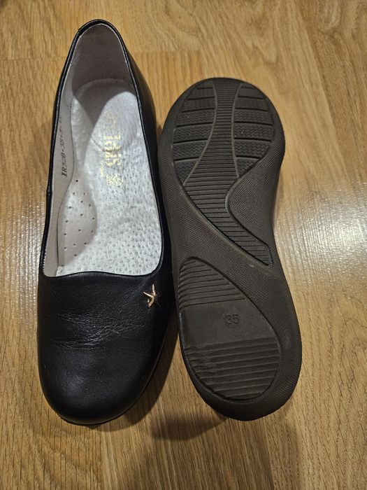 Туфлі шкіряні, дитячі, чорні, 35 розмір, Irbis