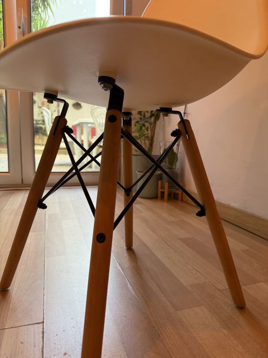 6 Cadeiras mesa jantar branco Sklum