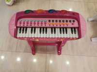 Pianino Pianinko Organy Keybord Dla Dzieci Różowe