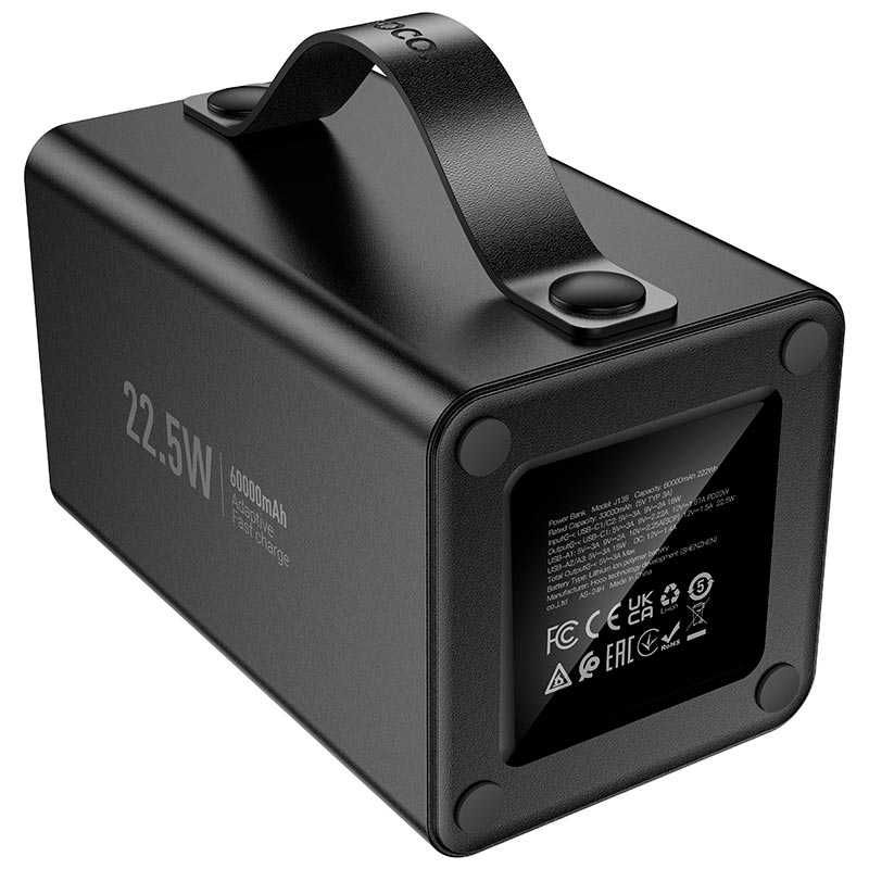 УМБ HOCO J138 60000mAh 22.5W 3USB/2Type-C/DC12V, 22.5W/3A, PD/QC
