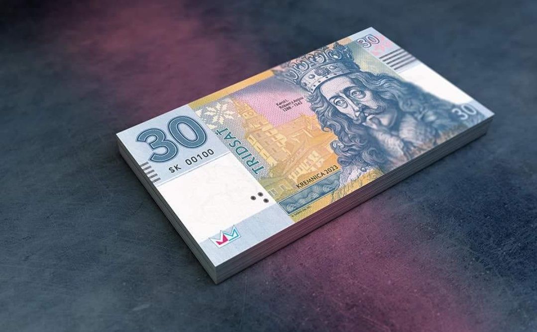 Bankot NOWOŚĆ 30 koron Karol I od Matej Gábryšia