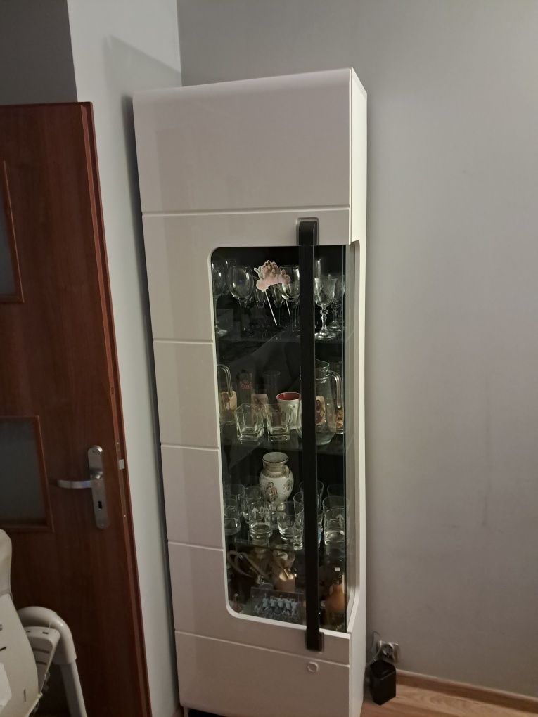 Nowoczesna witryna biała z oświetleniem