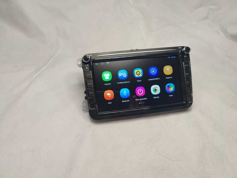 Rádio Volkswagen VW SEAT SKODA Android 13 – 2 DIN GPS WIFI 8 Polegadas