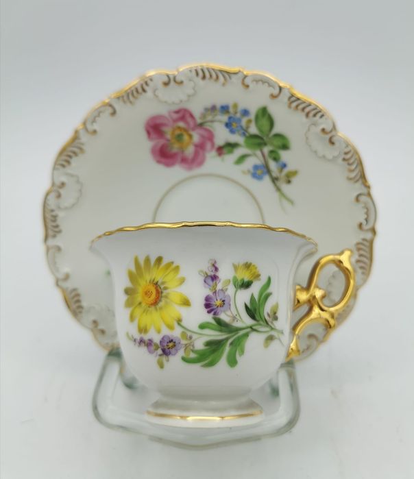 Porcelana Meissen DUO Mokka Miśnia. Muzealna Kolekcjonerska