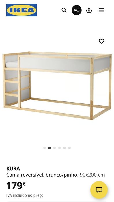 Cama reversível criança com colchão e conjunto de edredon