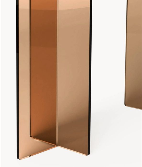 Konsola ze szkla brazowa Westwing