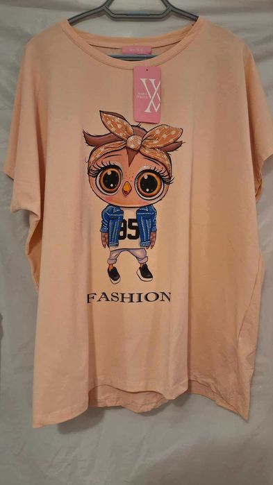 Bluzeczka Wawa z motywem kolorowego ptaszka. Uniwersalna.