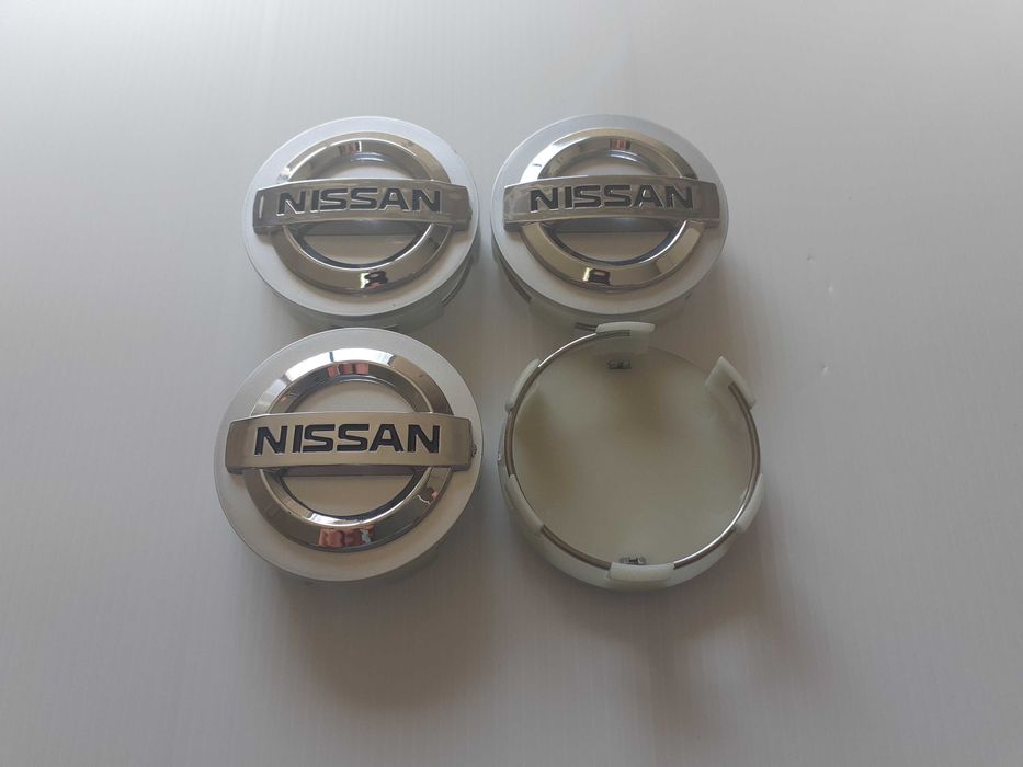 Centros/tampas de jante completos Nissan com 54, 58, 60, 65 e 68 mm