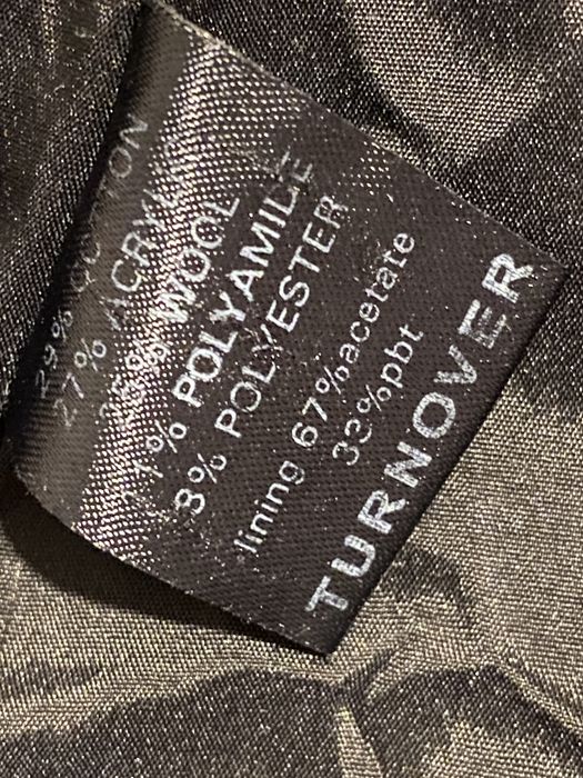 Turnover r 42 damskii żakiet czarny z biała nitką elegancki Vintage we