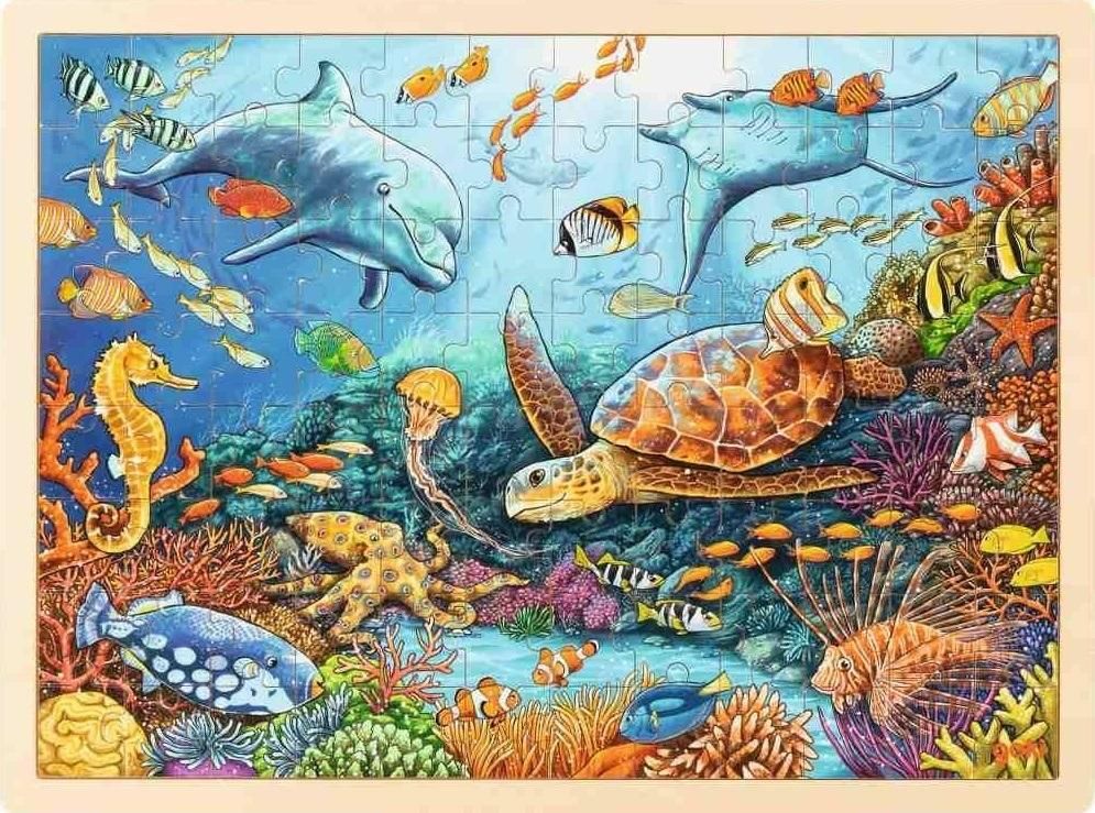Puzzle Wielka Rafa Koralowa 96el, Goki