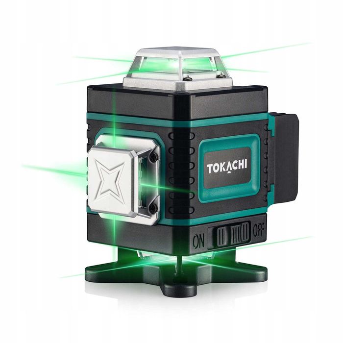 Zestaw poziomica LASEROWA 16 linii LASER KRZYŻOWY 15 elementów walizka
