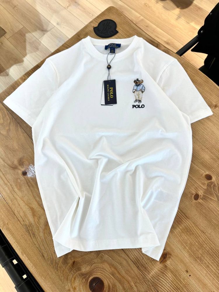 POLO RALPH LAUREN мужская футболка  унисекс оригинал черная белая овер