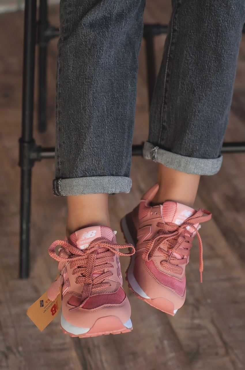 Кроссовки New Balance 574 Женские Нью Беланс 327 розовые New Balance
