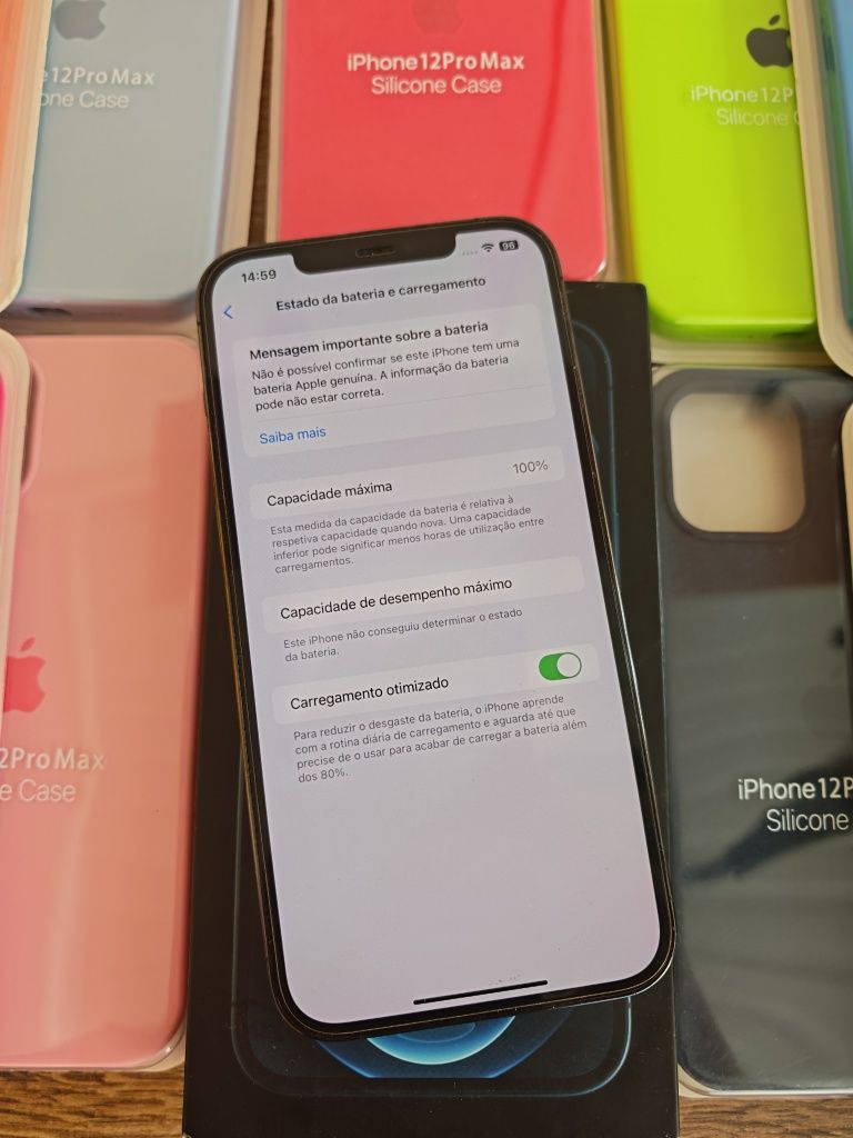 iPhone 12 Pro Max 128GB Azul Em muito bom estado Aceito Retomas