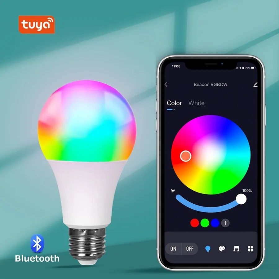 Smart лампочка LED RGB Е27 bluetooth