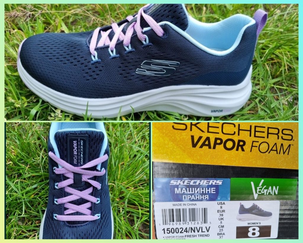 Кросівки літні жіночі скетчерс (SKECHERS Bobs Squad)білий,пудра,чорний