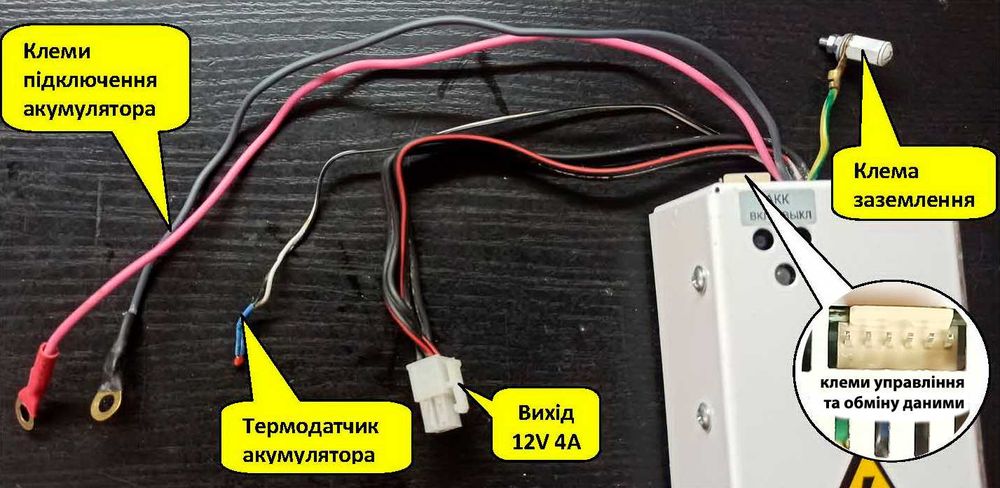 Блок безперебійного живлення 12 В 4 А з контролем заряду АКБ БП17-50
