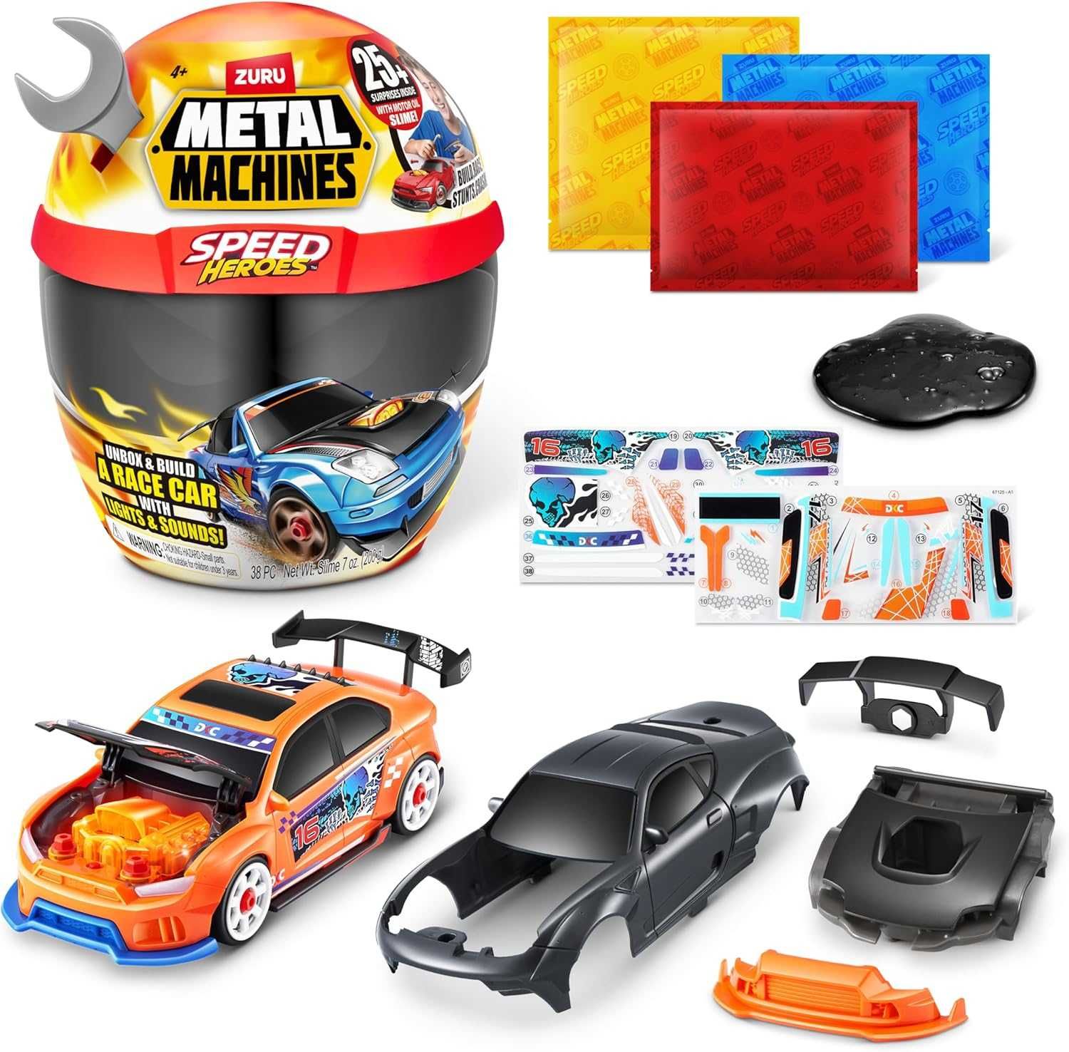 Zuru Metal Machines Speed Heroes яйце машина сюрприз Світло Звук