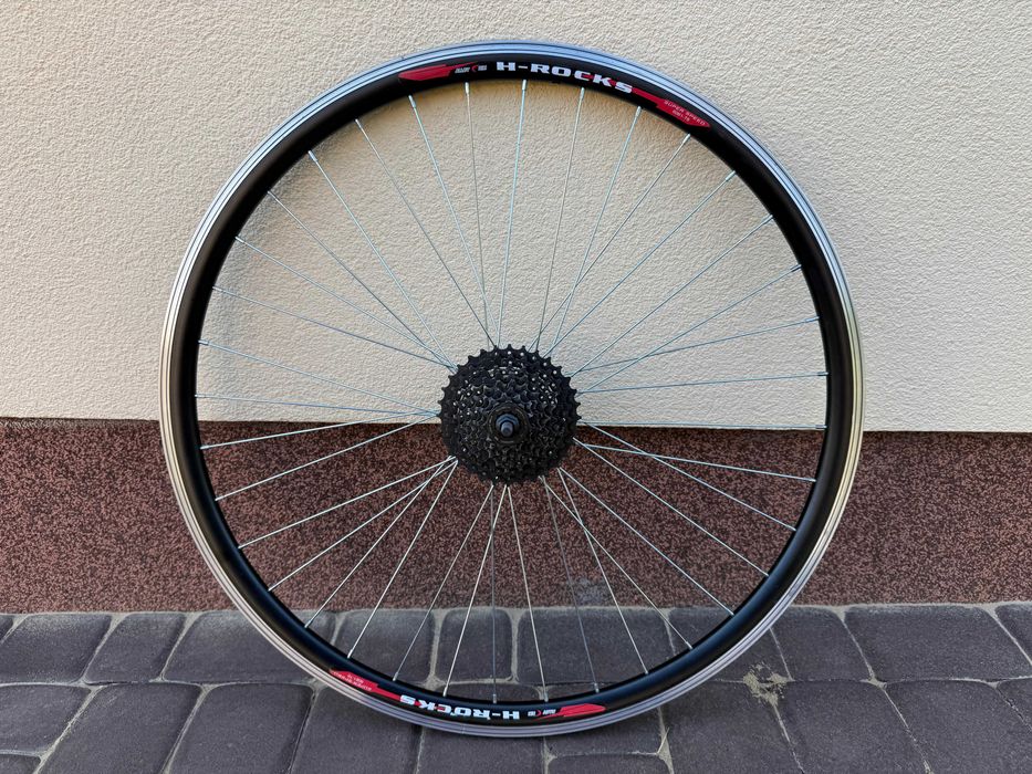 Koło tylne 28 cali kaseta, V brake, łożyska maszynowe