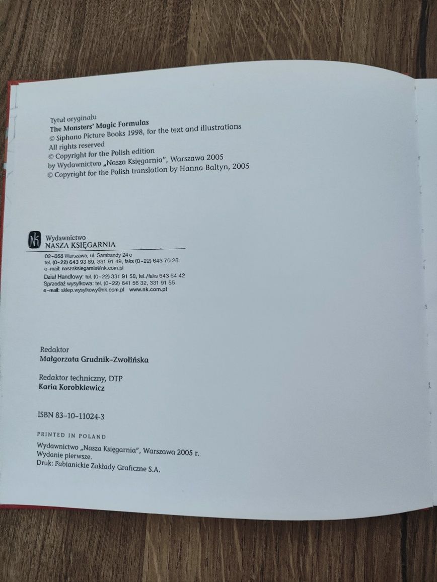 Książka Magia domowych potworów dla dzieci i młodzieży Magia Stanislav