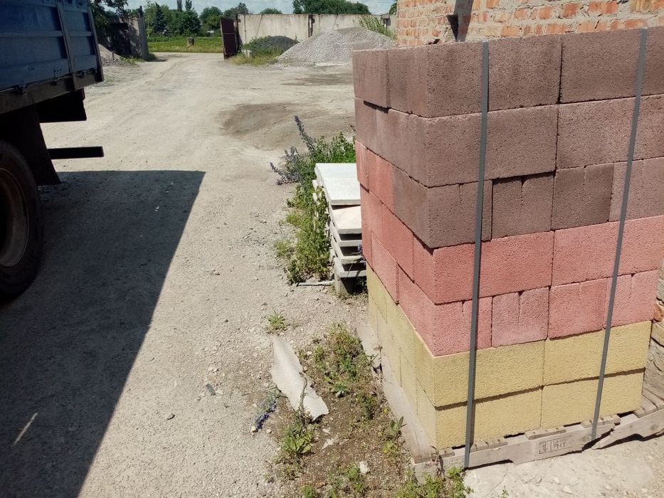 Плитка старый город, кирпич. Бордюр тротуарный